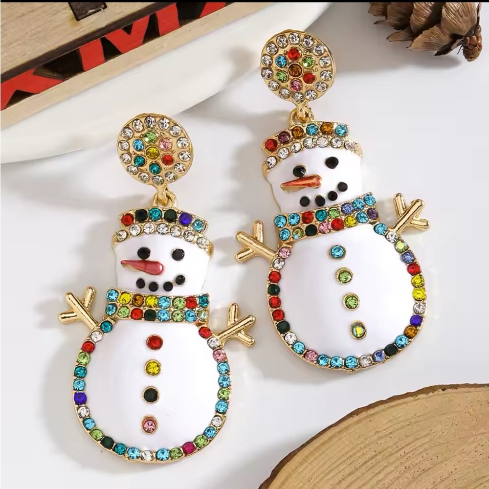 Christmas Snowman Earrings NEW!